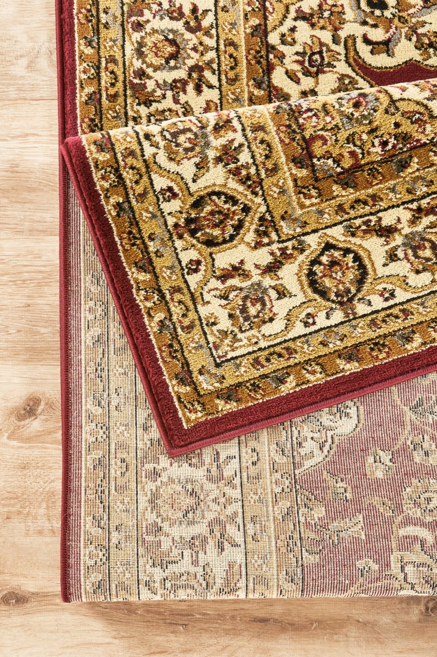 English Elm Classic Persian Medallion Area Rug Traditional Red Formal Living Room Large Floor B186P452237