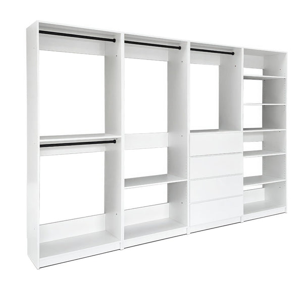 English Elm Prosper Elegant Freestanding Walk-In Wood Closet System - Versatile Storage & Stylish Design For Modern Homes B040S00136-GIGA