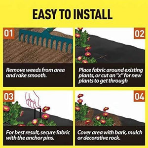English Elm 6.5 Ft Wide Woven Polypropylene Landscape Fabric Heavy Duty Weed Barrier 300 Ft T3656P337272