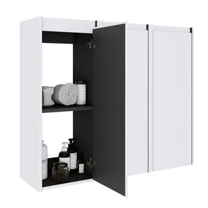 English Elm 12" Bathroom Side Cabinet - Space-Saving Design With Reversible Soft-Close Doors For Modern Storage W999S00279