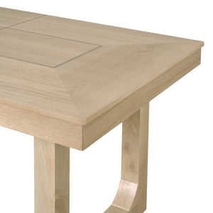 English Elm 60"-78" Farmhouse Rubberwood Dining Table Seats Eight with Removable Leaf Natural N752P272062N