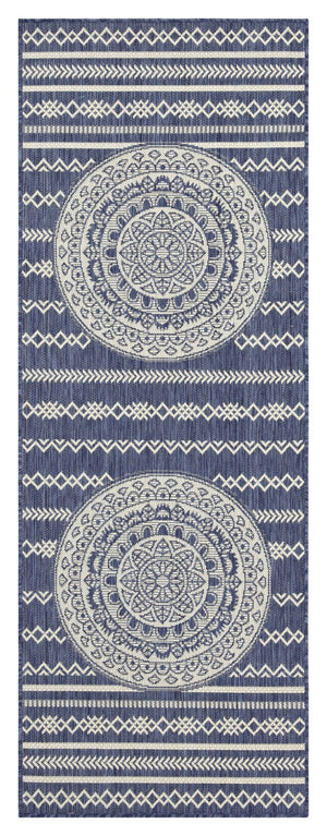 English Elm Sunshine Indoor/Outdoor Area Rug - 2’7” X 7’3” Blue, Stain-Resistant, Durable For High-Traffic Areas B186P198900-GIGA