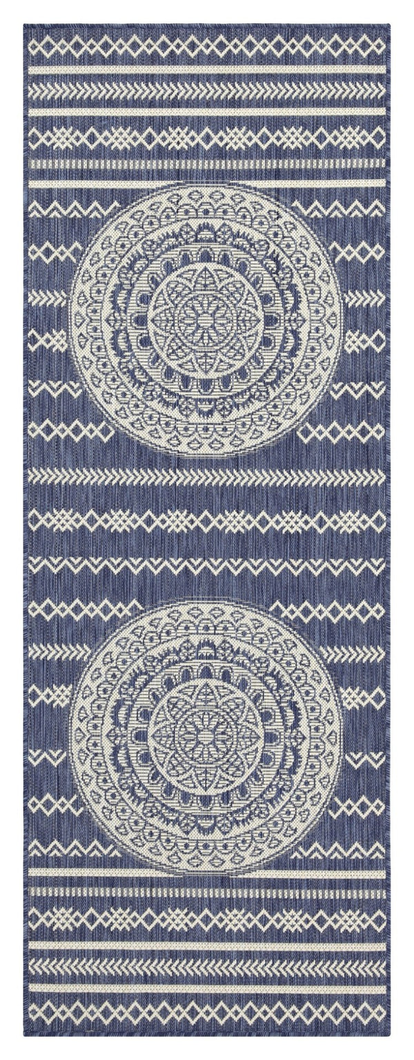 English Elm Sunshine Indoor/Outdoor Area Rug - 2’7” X 7’3” Blue, Stain-Resistant, Durable For High-Traffic Areas B186P198900-GIGA