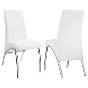 English Elm Darby Pu Leather Dining Side Chairs Set of 2 with Chrome Frame Modern Kitchen B062P440332