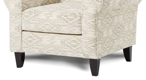 English Elm Transitional High Back Stripe Chair with Rolled Arms for Coastal Comfort and Supportive Seating Appeal Multi 38 L x 32 W x 36 H B2741P376970