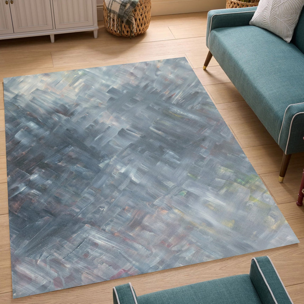 English Elm Artistic Slate Low Pile Large Area Rug for Living and Dining Rooms Machine Made Turkey B186P428938