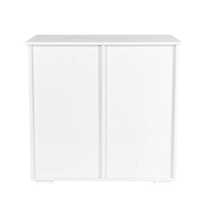 English Elm Laundry Cabinet Dual-Compartment Hamper with 2 Removable Liner Bags, Durable Melamine Finish, Space-Saving Storage W331P206345