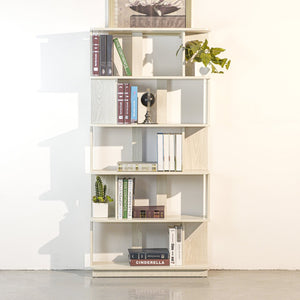 English Elm 31.5" Tall 5-tier Mdf Bookcase Slim Open Shelving Unit for Office Bedroom Living Room White W2899P444154