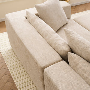 English Elm Modular L-Shaped Lounge Chair & Cloud Sofa – No Installation, Deep Seat Comfort For Living Rooms & Bedrooms W2012S00010
