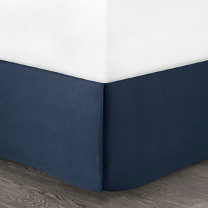 English Elm 7 Piece Printed Seersucker Comforter Set Navy Cal King – Textured Seersucker, Hypoallergenic Fill, Bedskirt Included B03597180