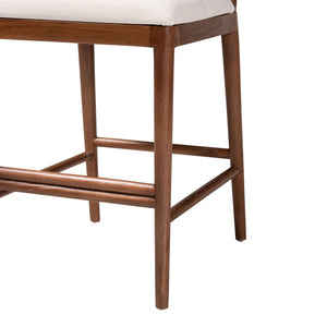 English Elm Modern Seagrass Woven Acacia Wood Counter Stool with Padded Seat for Kitchen Islands B2750P467713