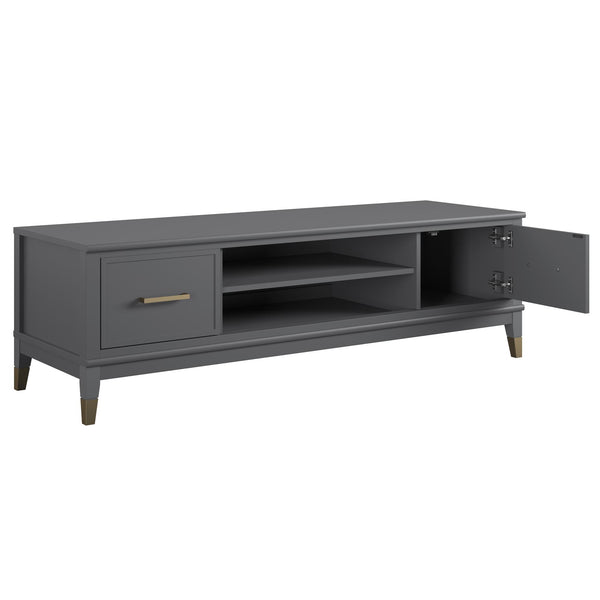 English Elm Westerleigh Low Profile Tv Stand with Gold Hardware for Living Room Decor B2733P444619