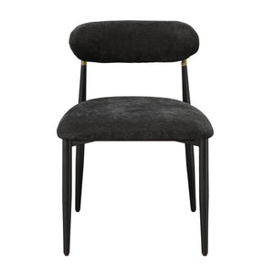 English Elm Jaramillo Upholstered Contemporary Side Chair Set of 2 with Metal Frame, Comfortable Foam Seating Black 31 L x 24 W x 24 H B2726P287293