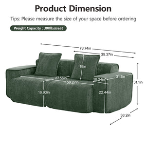 English Elm Harrison Modular Velvet Sofa In Rich Green – Plush, Stylish Sectional For Ultimate Comfort & Flexibility W3041P386596