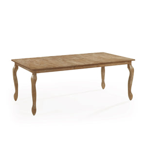 English Elm Christopher Knight Home® - EXT. EXT. DINING TABLE with French Country Cabriole Legs, Butterfly Leaf Expandable Rustic Chic 79.65" Natural N771P355876G