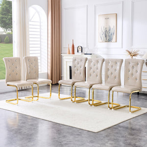 English Elm Set of 2 Glam Faux Alligator Pvc Dining Chairs with Crystal Buckle Bow Legs Beige W3875P371038