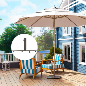English Elm Outsunny Heavy Duty Steel Patio Umbrella Base 29 Lbs Powder Coated Outdoor Stand W2225P485558