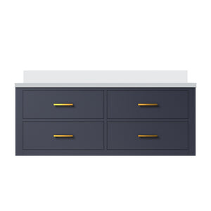 English Elm Blue Single-Sink Bath Vanity 48" Wide With Cultured Marble Top - Stylish, Durable & Fully Assembled! B2731P258005