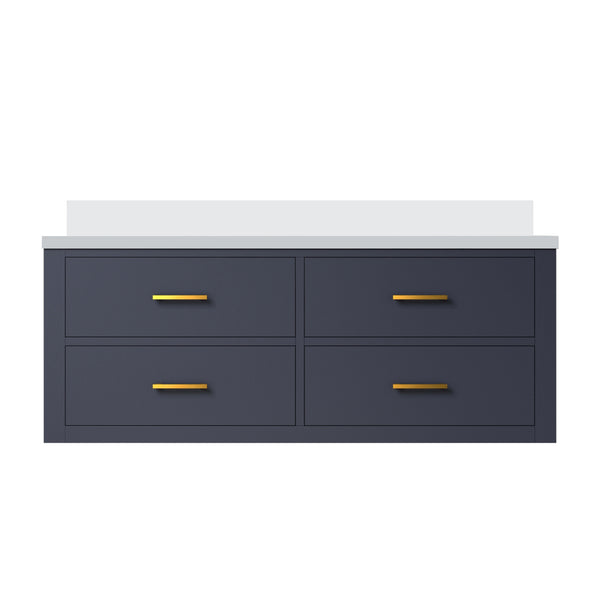 English Elm Blue Single-Sink Bath Vanity 48" Wide With Cultured Marble Top - Stylish, Durable & Fully Assembled! B2731P258005