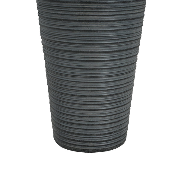 English Elm Christopher Knight Home® - 31.5"H Tall Striped Concrete Column Fountain with LED Light Effects, Weatherproof Accent for Courtyards N765P324550G