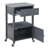 OSP Home Furnishings Fairfax Kitchen Cart Grey Grey