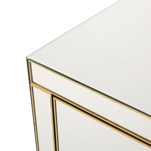 English Elm Christopher Knight Home® - Elegant Mirrored Nightstand Gold-Edged 3-Drawer Accent Table with Ample Storage & Reflective Glam (26") 57778.00