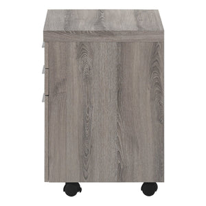 English Elm File Cabinet Mobile Rolling Storage with Smooth Glaze, Locking Casters & Legal Letter Drawers—Contemporary Appeal taupe 26 L x 21 W x 9 H B2710P219596