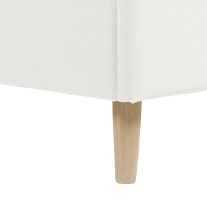 English Elm Jennifer Taylor Home - Stockholm Elegant Wavy Headboard Queen Platform Bed - Antique White Upholstered Comfort & Style B2719P238203