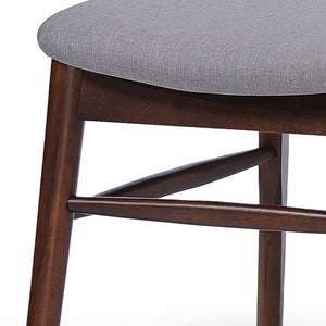 English Elm Christopher Knight Home® - Set Of 2 Mid-Century Dining Chairs - Walnut Frame & Light Gray Upholstery For Timeless Style N759P307029D