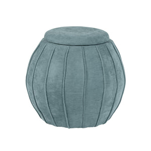 Crestview Collection Modern Chenille Ottoman With Hidden Storage - Stylish & Functional Accent For Your Living Room Space Blue Solid Wood Evfzr4340blu