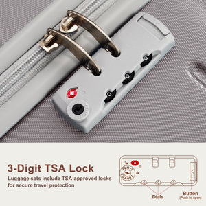English Elm Premium Abs Hardshell 3 Piece Suitcase Set with Tsa Locks and Spinner Wheels Light Brown N726P296022U