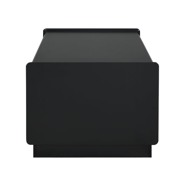 English Elm U-Can Vintage-Inspired Rectangle Coffee Table With 4 Drawers & 2 Shelves, Stylish Glass Accents N724P286421B-GIGA