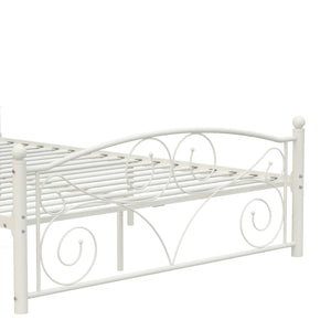 English Elm Full Upholstered Platform Bed Frame with Headboard, Sturdy Wood Slats, No Box Spring Needed, Easy Assembly White 59.45 L x 23.23 W x 3.94 H W2297P347655