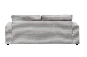 English Elm 79.3 Inch Gray Corduroy Three Seat Sofa with Toss Pillows for Modern Living Rooms W1658P200002