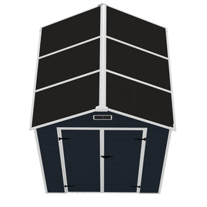 English Elm Campcraft Resin Storage Shed 6x6 Ft with Thick Pp Panels Uv Resistant Lockable W1598S00026