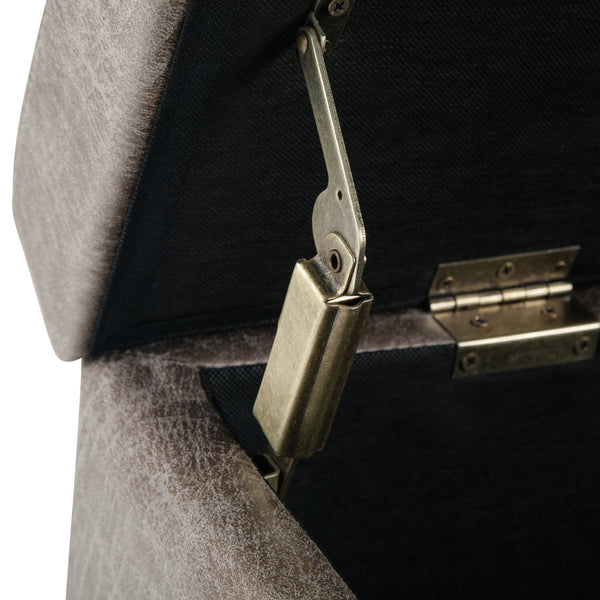 English Elm Avalon Storage Ottoman Bench - Stylish Distressed Grey Taupe, Hidden Storage & Comfortable Seating B136P158643