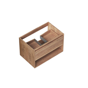 English Elm 29" Wide Wall Mounted Bathroom Cabinet Oak Finish Plywood Storage Organizer T3785P396519