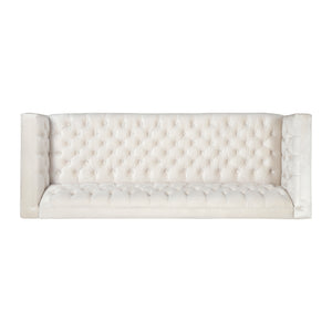 English Elm 3-seater Tufted Upholstered Sofa with Matte Iron Legs for Modern Living Rooms 68263.00A