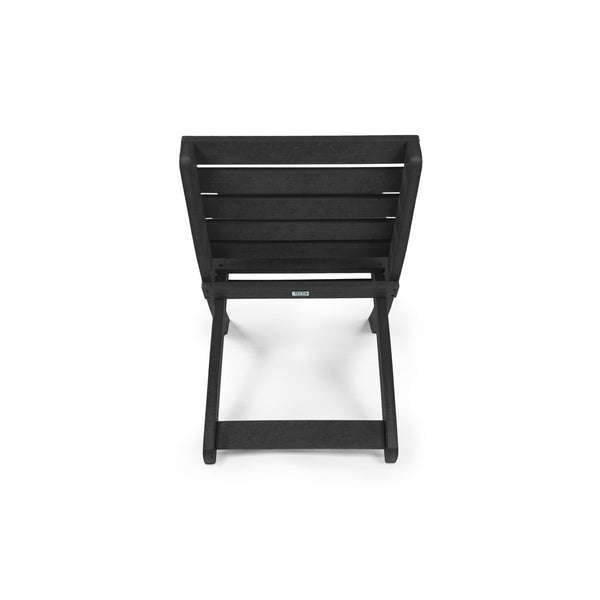 English Elm Grandcourt Recycled Hdpe Outdoor Folding Chair with Marine Grade Hardware for Patio Use Black B2745P409673