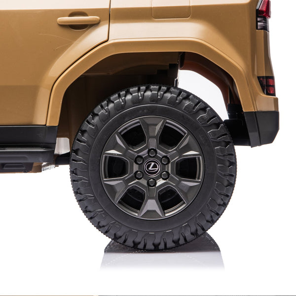 English Elm Lexus Gx550 Two Seat Kids Ride on with 24v Power Remote Control and Suspension Champagne W1578P416234
