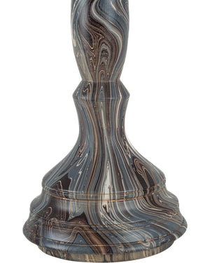 Currey & Company Marbleized Tall Turret Box - Hand-carved Wooden Storage Container With Vintage Charm And Elegance Brown Wood 1200-1051-currey-company