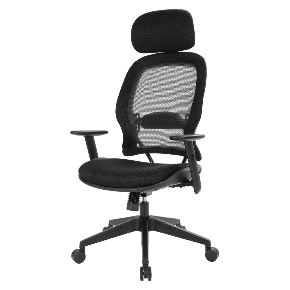 OSP Home Furnishings Professional Airgrid Ergonomic Office Chair with Lumbar Support and Breathable Mesh Back 55403