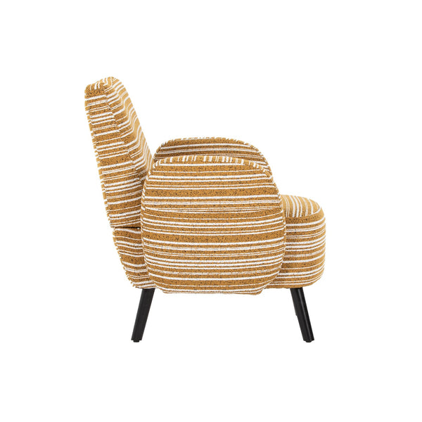 English Elm Modern Bouclé Armchair with High-Density Foam, Side Pocket & Solid Wood Legs for Cozy Reading Spots Mustard yellow W395P376568