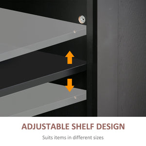 English Elm HOMCOM Mobile Kitchen Island Cart with Rubberwood Butcher Top, Locking Casters, Drawers & Shelves for Organized Prep and Storage Black W2225P173892