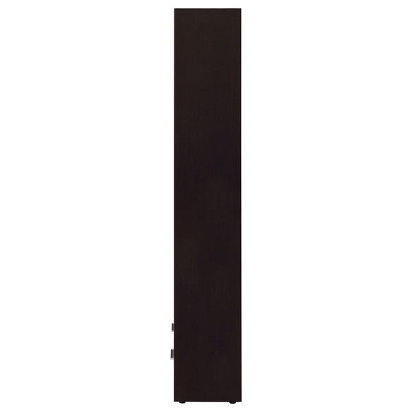English Elm Maureen Cappuccino 5-Shelf Bookcase with Drawer — Warm Espresso-Toned Display Shelves & Hidden Storage Elegance B062P331099