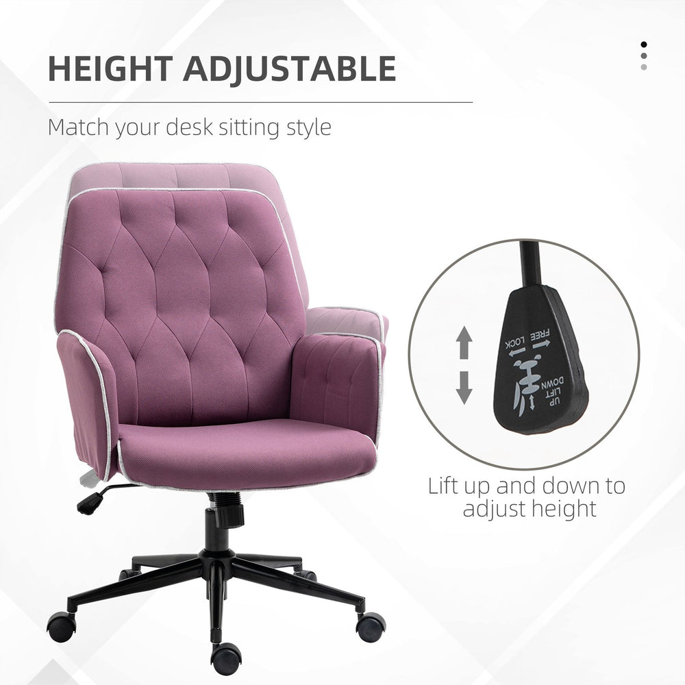 English Elm Spandex Tufted Swivel Desk Chair with Foam Padding for Home Office Comfort T3971P386277