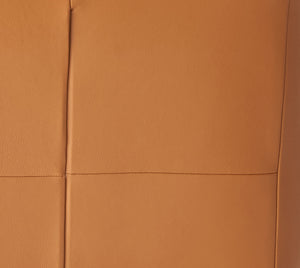 English Elm Zusa Sandstone Top Grain Leather Accent Chair & Ottoman with Metal Frame, Full Foam, Modern Luxe B2726S00389