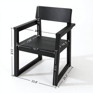 English Elm 7-Piece Hdpe Outdoor Dining Set For 6 – Stylish, Weather-Resistant Patio Furniture For Any Space W3566S00010