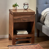 Christopher Knight Home® - Noble House - Wadley Boho Handcrafted Acacia Wood Nightstand