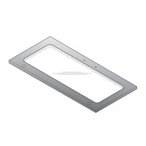 OSP Home Furnishings Napa Replacement Cabinet Doors with Tempered Glass Inserts Solid Frame Easy Install Glass/Wood NAP-2DC-NAS